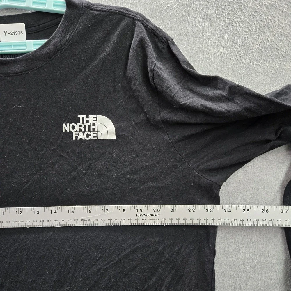 The North Face‎ Men Shirt XL Black Graphic Print Leaves Logo Long Sleeve